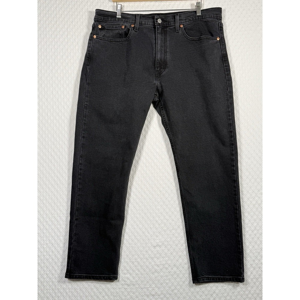 Levis 502 Taper Mens Black Jeans Stretch Denim W36 L30 Regular Fit 5172